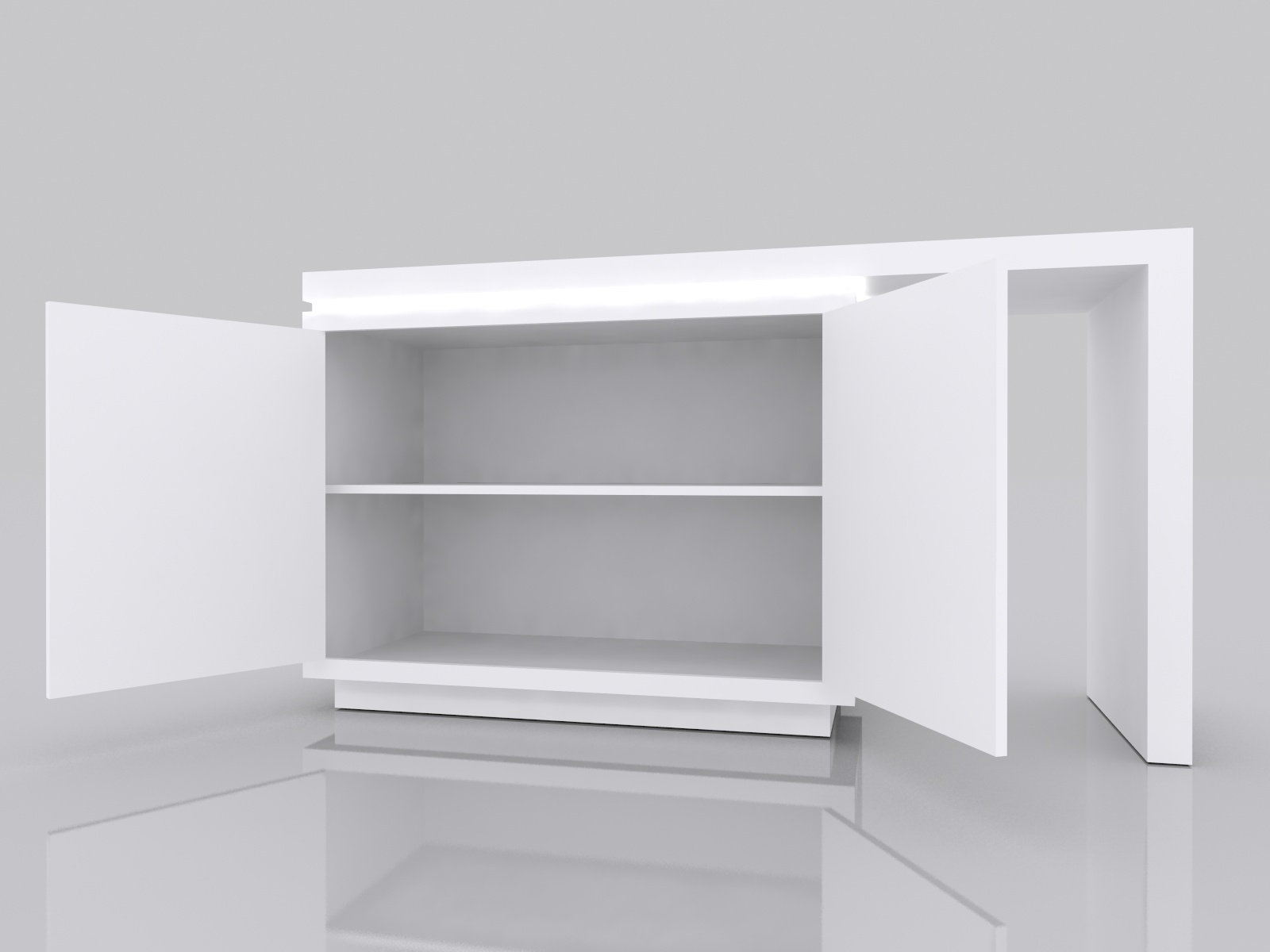 MOD-1744 Waterfall Workstation Counter -- Image 4