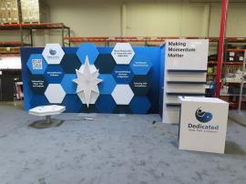 Reconfigurable Gravitee Custom Inline with SEG Fabric  and Printed Hexagon Felt Graphics -- View 3